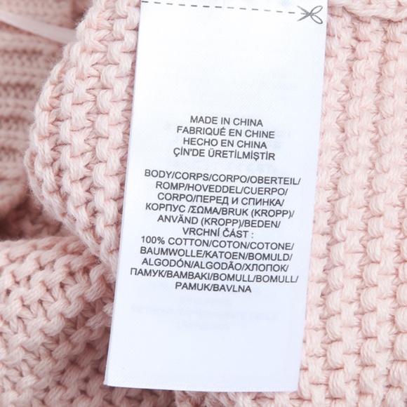 NWT Lauren Ralph Lauren LRL Pink Cotton Knit Sweater, Large - Picture 8 of 8